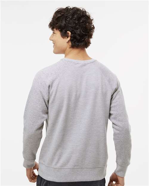 Oxford Ripple Fleece Raglan Crewneck Sweatshirt - 8707