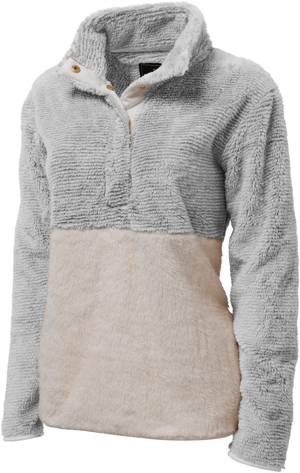 OXFORD STRIPE NATURAL BOXERCRAFT ADULT FUZZY FLEECE PULLOVER  grouped