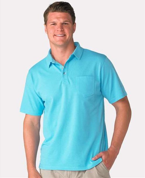 Pacific Blue Pique Polo - BM2301