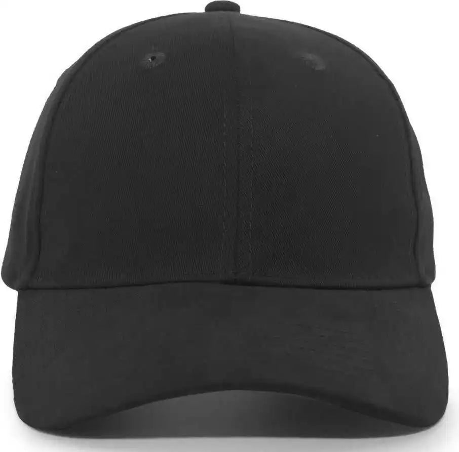 Pacific Headwear 101c Brushed Cotton Hook-and-loop Cap - Black - 7’’ - 7 7/8’’