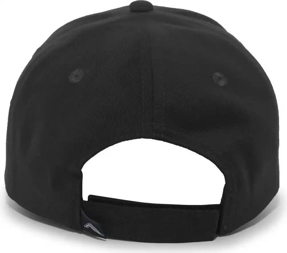 Pacific Headwear 101c Brushed Cotton Hook and Loop Cap Black / 7’’ 7 7/8’’