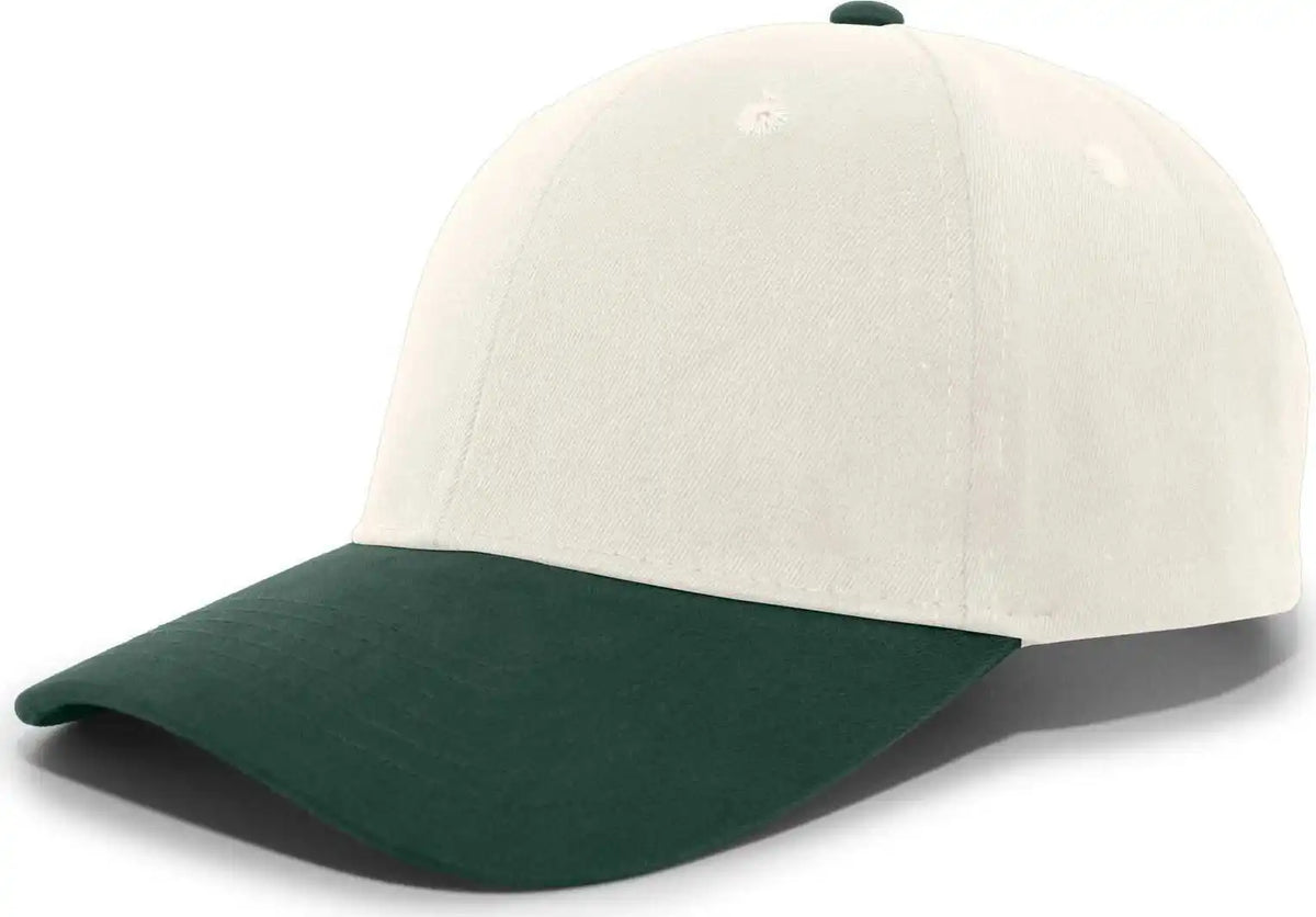 Pacific Headwear 101c Brushed Cotton Hook and Loop Cap Khaki Hunter Forest / 7’’ 7 7/8’’