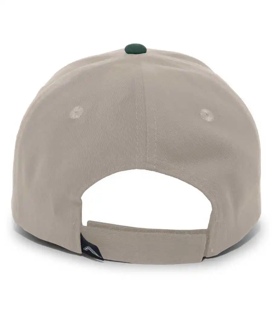 Pacific Headwear 101c Brushed Cotton Hook and Loop Cap Khaki Hunter Forest / 7’’ 7 7/8’’