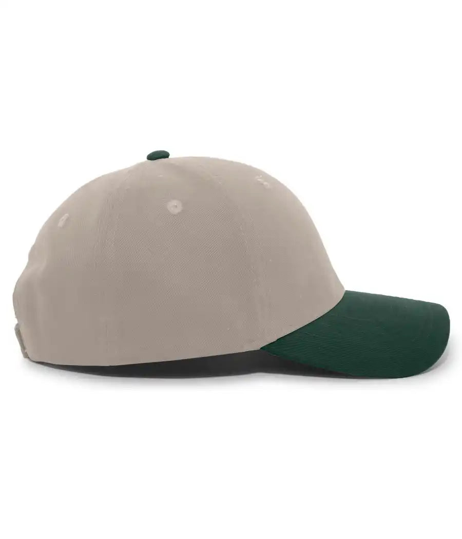 Pacific Headwear 101c Brushed Cotton Hook and Loop Cap Khaki Hunter Forest / 7’’ 7 7/8’’