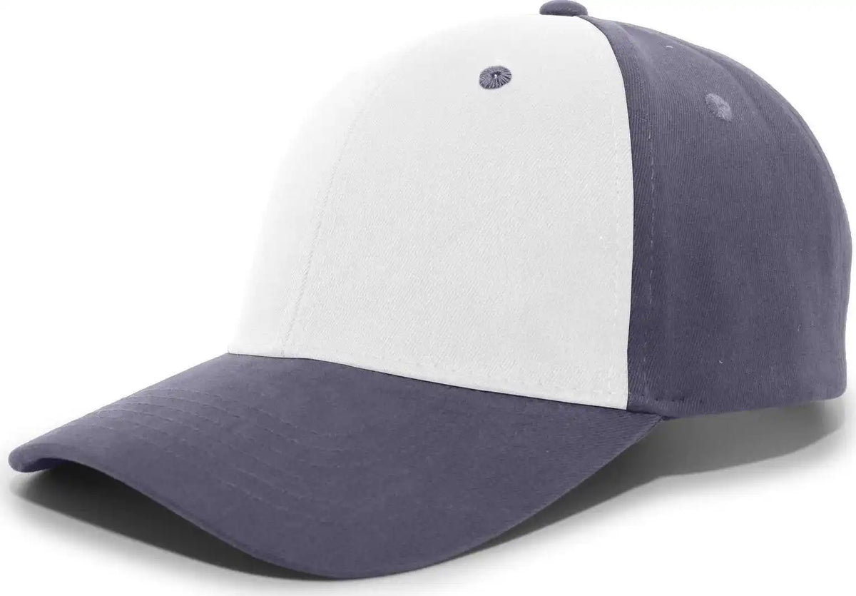 Pacific Headwear 101c Brushed Cotton Hook and Loop Cap White Graphite Dark Gray / 7’’ 7 7/8’’