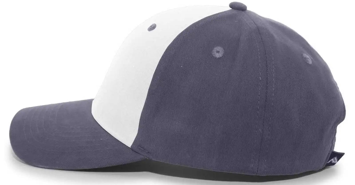 Pacific Headwear 101c Brushed Cotton Hook and Loop Cap White Graphite Dark Gray / 7’’ 7 7/8’’