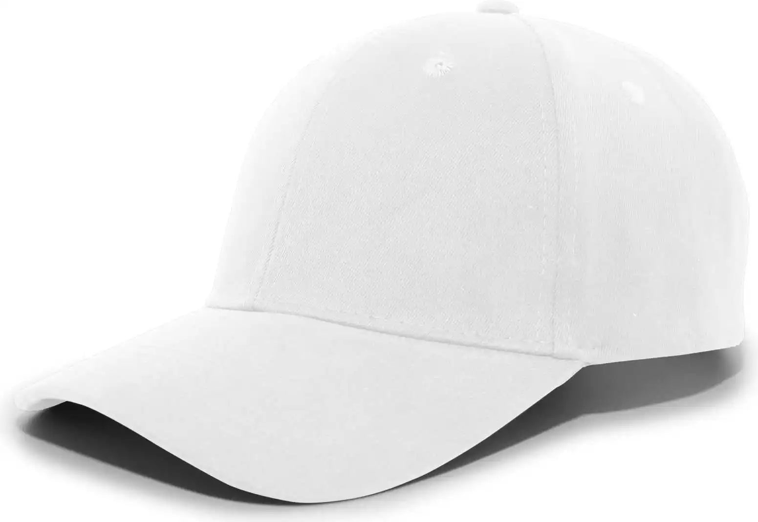 Pacific Headwear 101c Brushed Cotton Twill Hook-and-loop Adjustable Cap - White - 7’’ - 7 7/8’’