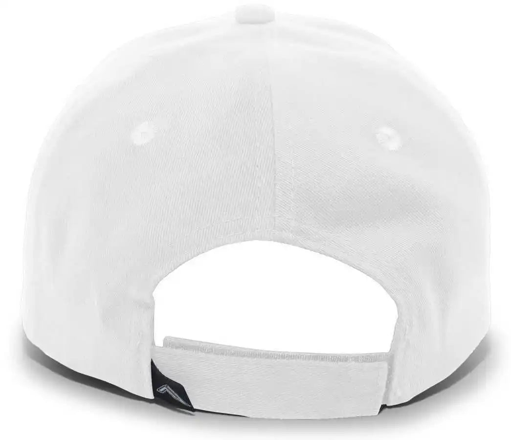 Pacific Headwear 101c Brushed Cotton Twill Hook-and-loop Adjustable Cap - White - 7’’ - 7 7/8’’