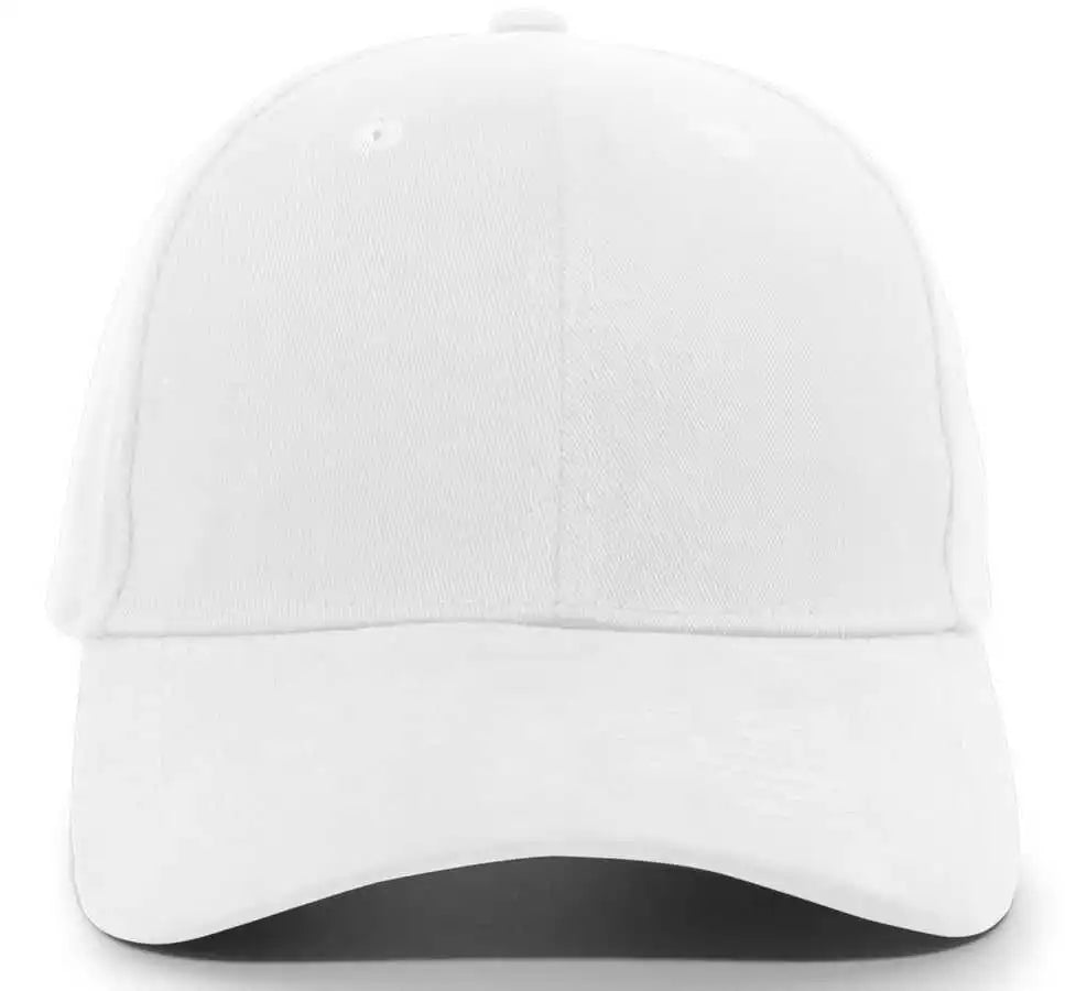 Pacific Headwear 101c Brushed Cotton Twill Hook-and-loop Adjustable Cap - White - 7’’ - 7 7/8’’