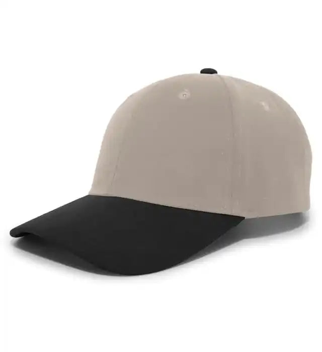 Pacific Headwear 101c Brushed Cotton Twill Hook-and-loop Adjustable Cap - Khaki Black - 7’’ - 7 7/8’’