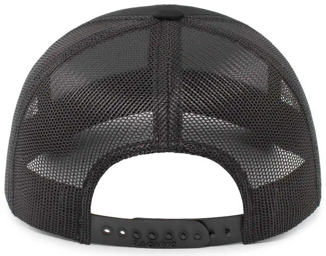 Pacific Headwear 104br Trucker Snapback Braid Cap Black / 7’’ 7 7/8’’