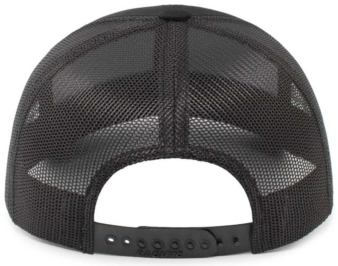 Pacific Headwear 104br Trucker Snapback Braid Cap - Black - 7’’ - 7 7/8’’