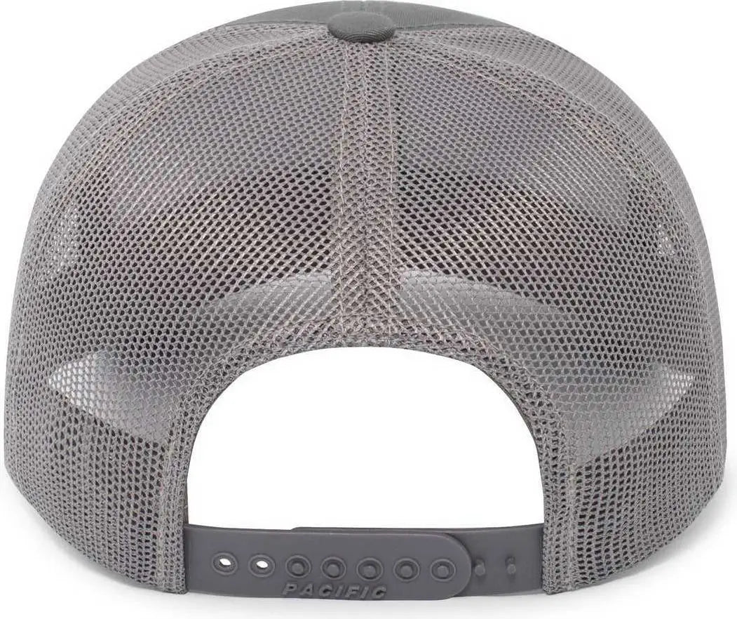 Pacific Headwear 104br Trucker Snapback Braid Cap - Graphite - Dark Gray / 7’’ - 7 7/8’’