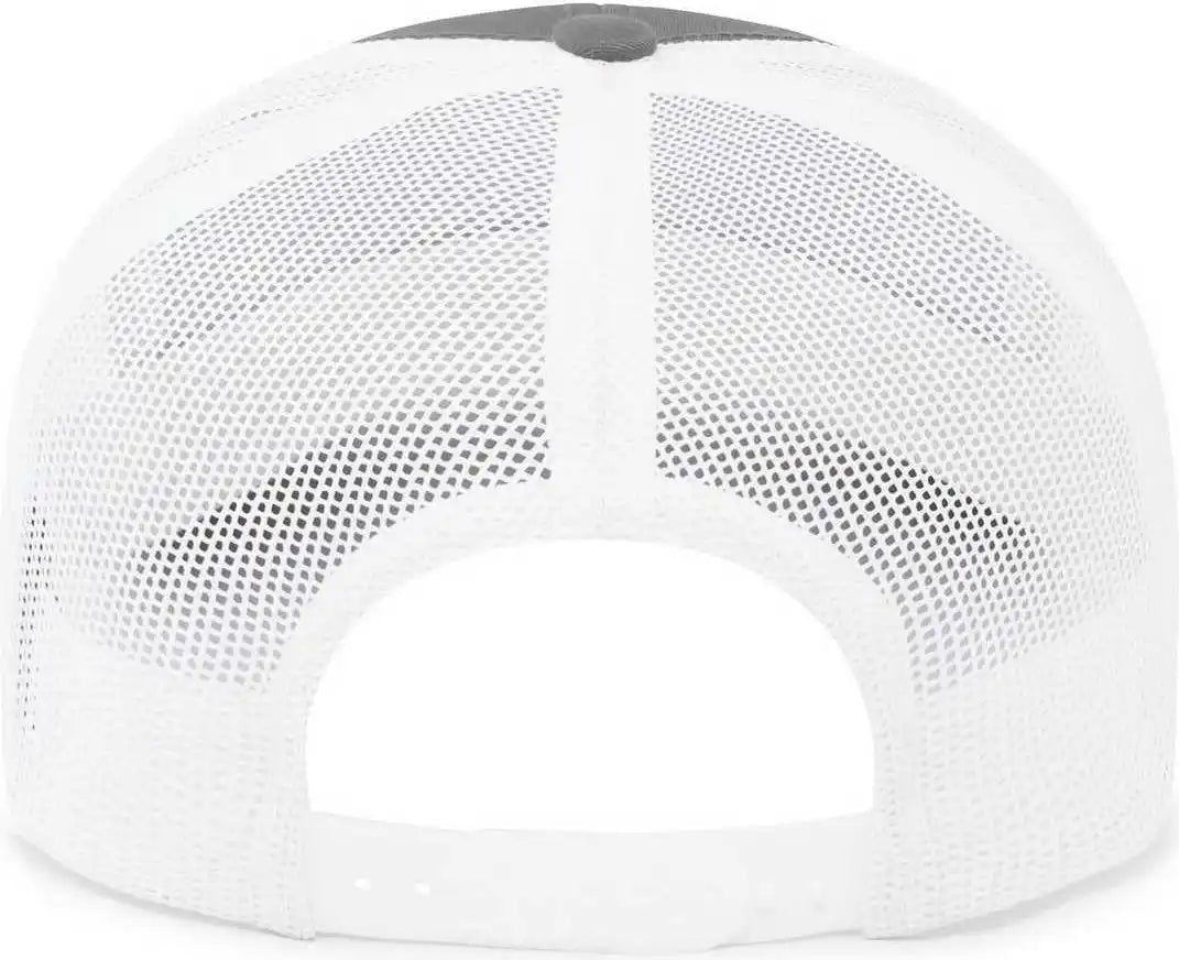 Pacific Headwear 104br Trucker Snapback Braid Cap Graphite White Dark Gray / 7’’ 7 7/8’’