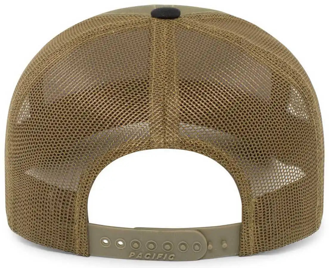 Pacific Headwear 104br Trucker Snapback Braid Cap Moss Green Black Olive / 7’’ 7 7/8’’
