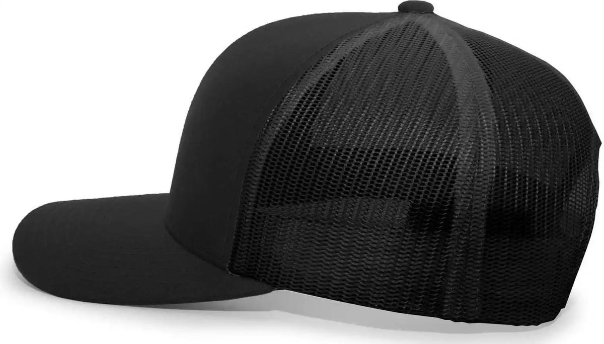 Pacific Headwear 104c Trucker Snapback Cap Black