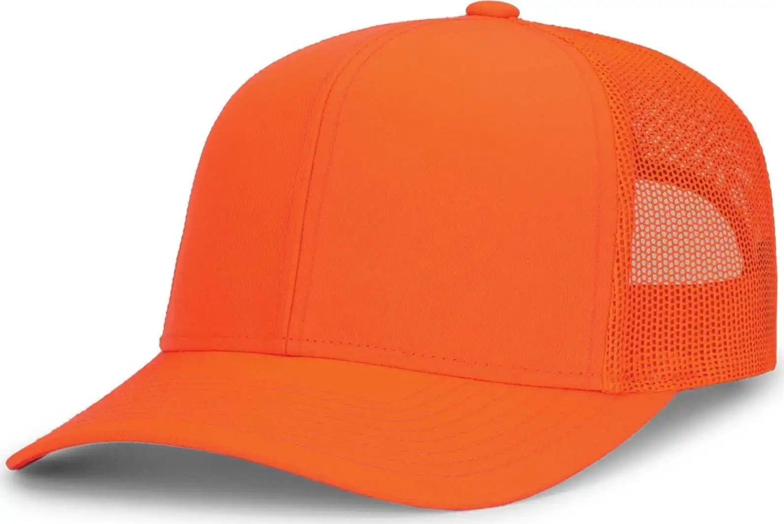 Pacific Headwear 104c Trucker Snapback Cap - Blaze Orange - 7’’ - 7 7/8’’