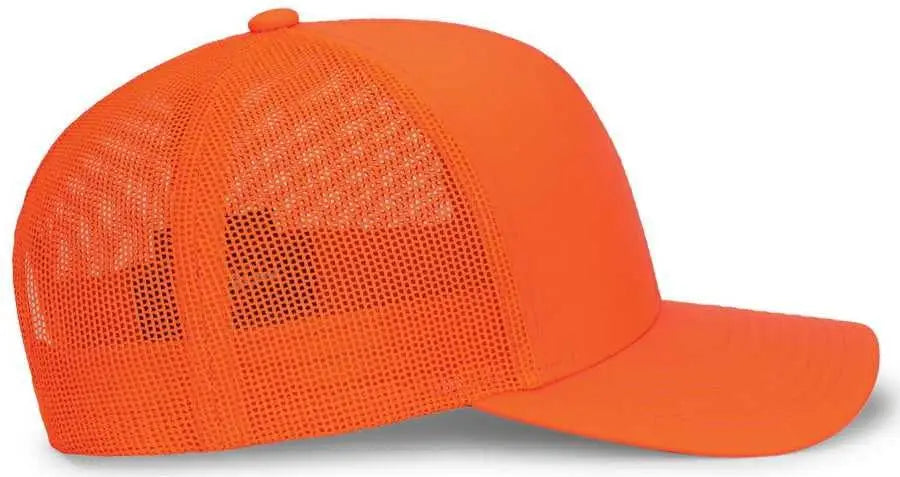 Pacific Headwear 104c Trucker Snapback Cap - Blaze Orange - 7’’ - 7 7/8’’