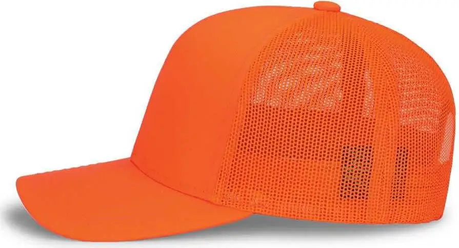 Pacific Headwear 104c Trucker Snapback Cap - Blaze Orange - 7’’ - 7 7/8’’