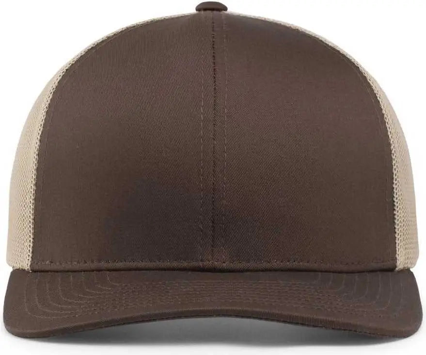 Pacific Headwear 104c Trucker Snapback Cap - Brown Khaki