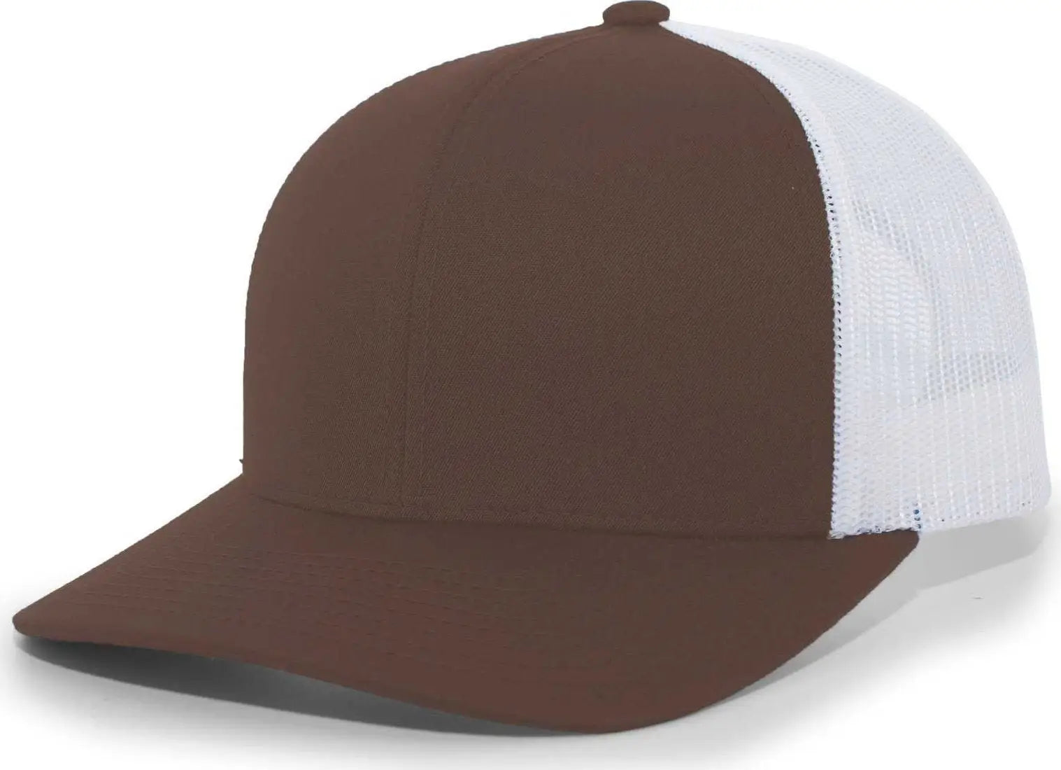Pacific Headwear 104c Trucker Snapback Cap - Brown White - 7’’ - 7 7/8’’