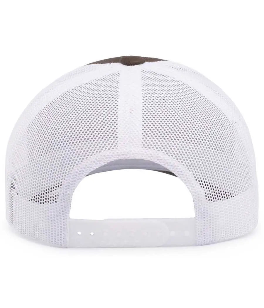 Pacific Headwear 104c Trucker Snapback Cap - Brown White - 7’’ - 7 7/8’’