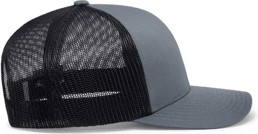 Pacific Headwear 104c Trucker Snapback Cap - Graphite Black