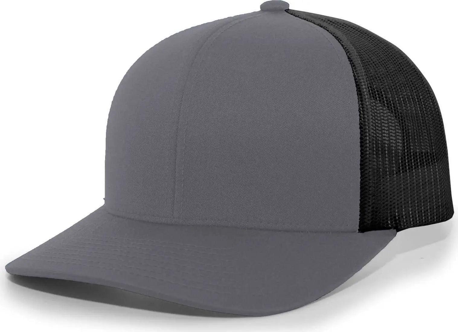 Pacific Headwear 104c Trucker Snapback Cap - Graphite Black