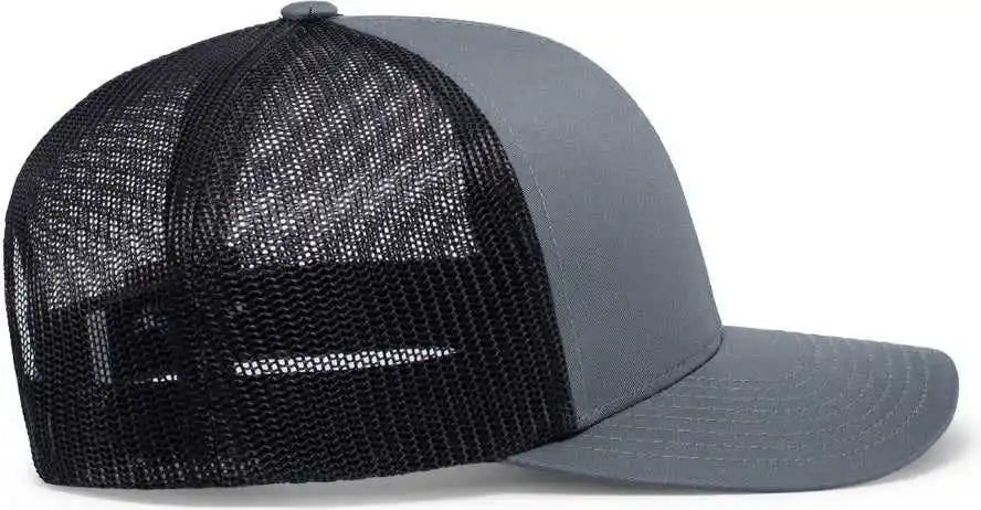 Pacific Headwear 104c Trucker Snapback Cap Graphite Black