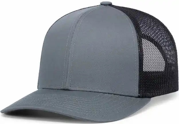 Pacific Headwear 104c Trucker Snapback Cap - Graphite Black - Xl