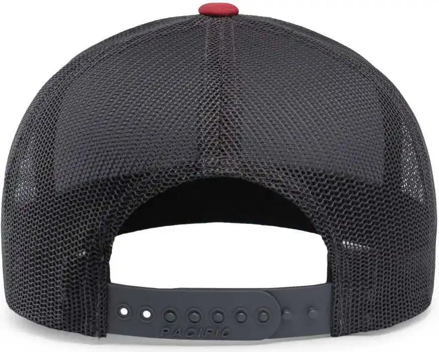Pacific Headwear 104c Trucker Snapback Cap Heather Grey Lt Charcoal Varsity / 7’’ 7 7/8’’