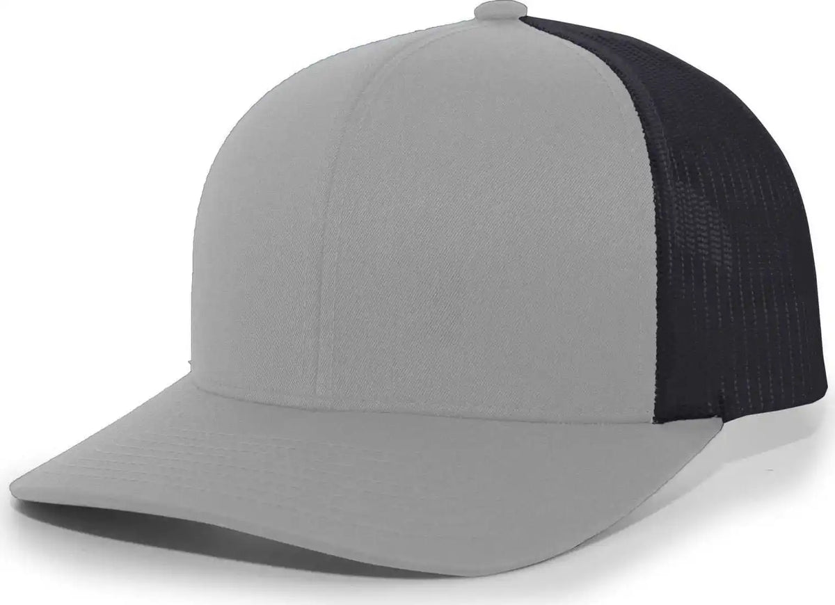 Pacific Headwear 104c Trucker Snapback Cap Heathergrey Lightcharcoal Gray Dark / 6 1/2’’ 7’’