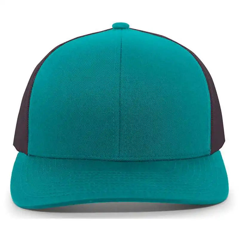 Pacific Headwear 104c Trucker Snapback Cap - Jaguar Teal Lt Charcoal - 7’’ - 7 7/8’’