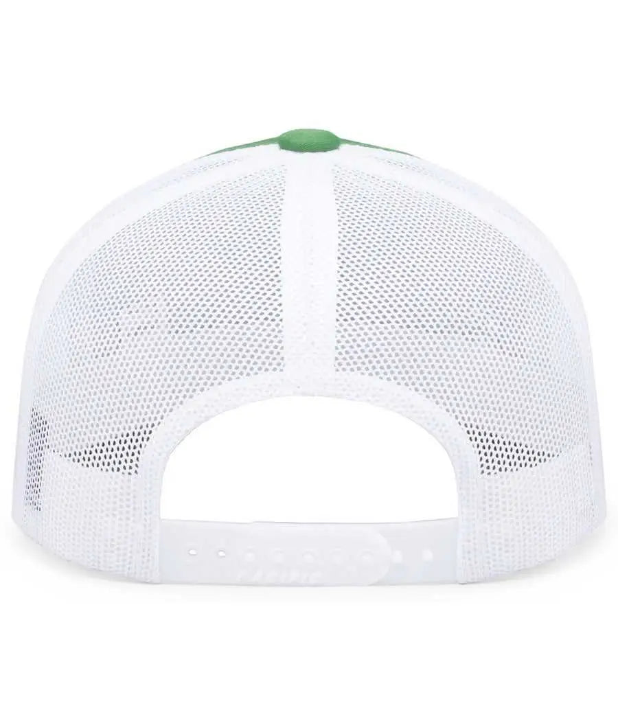 Pacific Headwear 104c Trucker Snapback Cap - Kelly White - 7’’ - 7 7/8’’