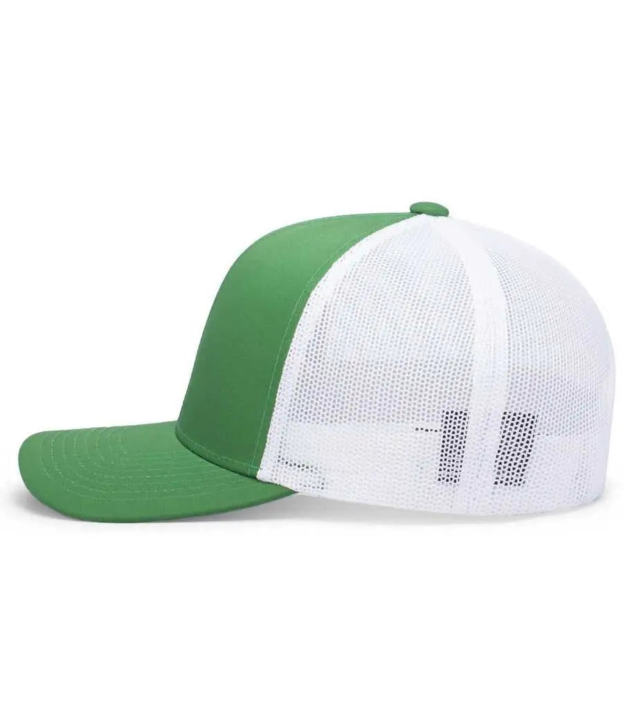 Pacific Headwear 104c Trucker Snapback Cap - Kelly White
