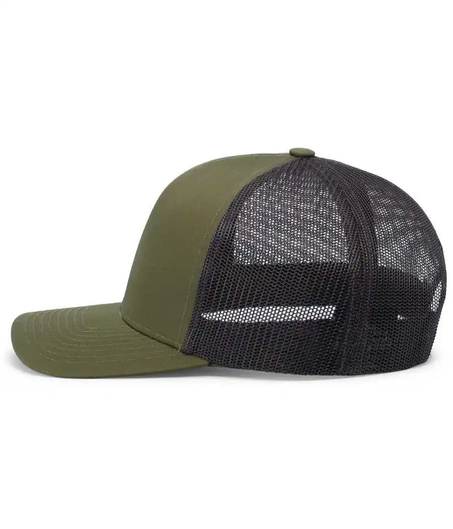 Pacific Headwear 104c Trucker Snapback Cap Moss Green Lt Charcoal / 7’’ 7 7/8’’