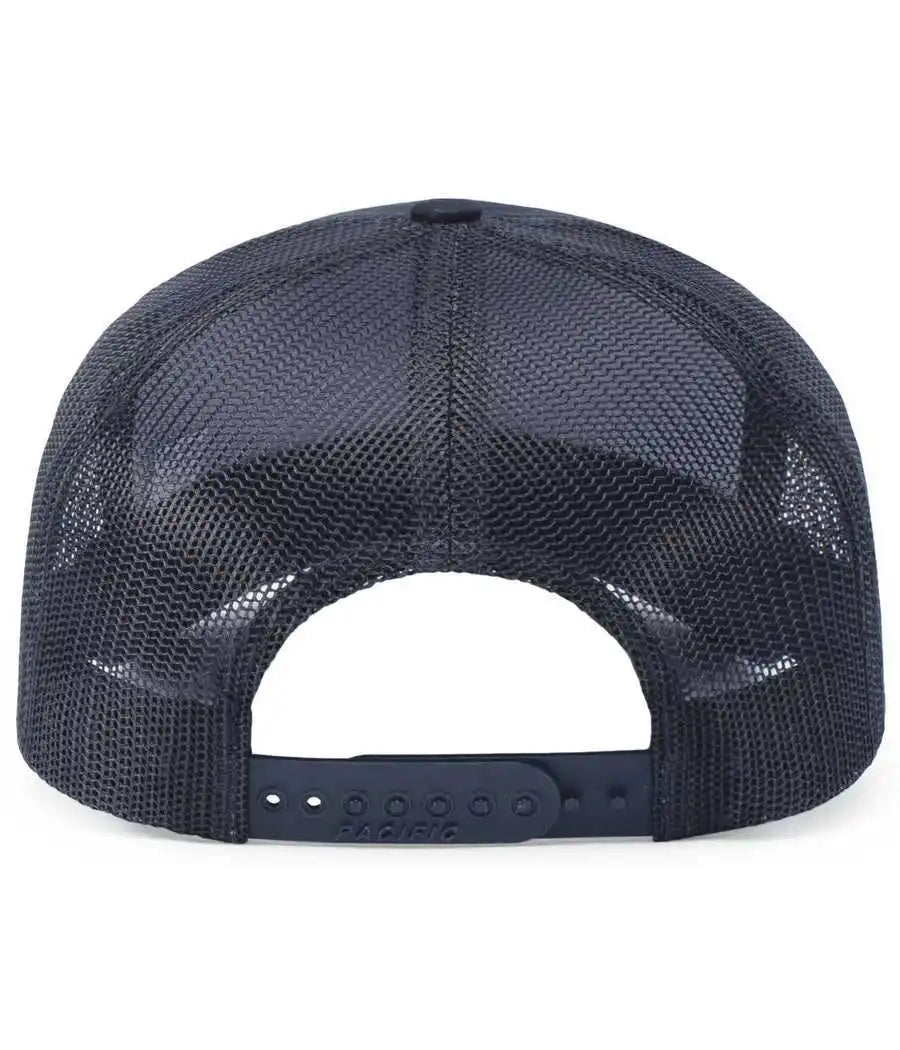 Pacific Headwear 104c Trucker Snapback Cap - Navy