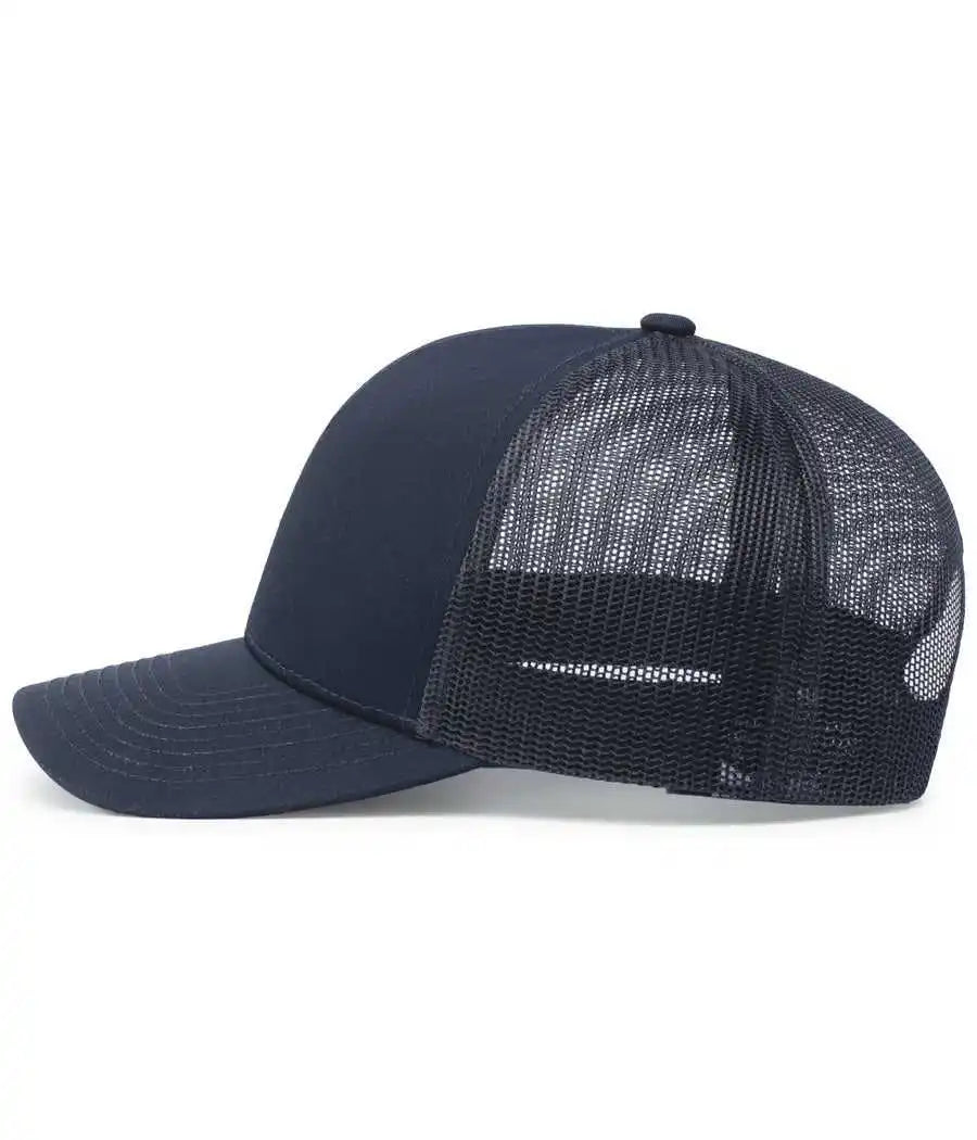 Pacific Headwear 104c Trucker Snapback Cap - Navy