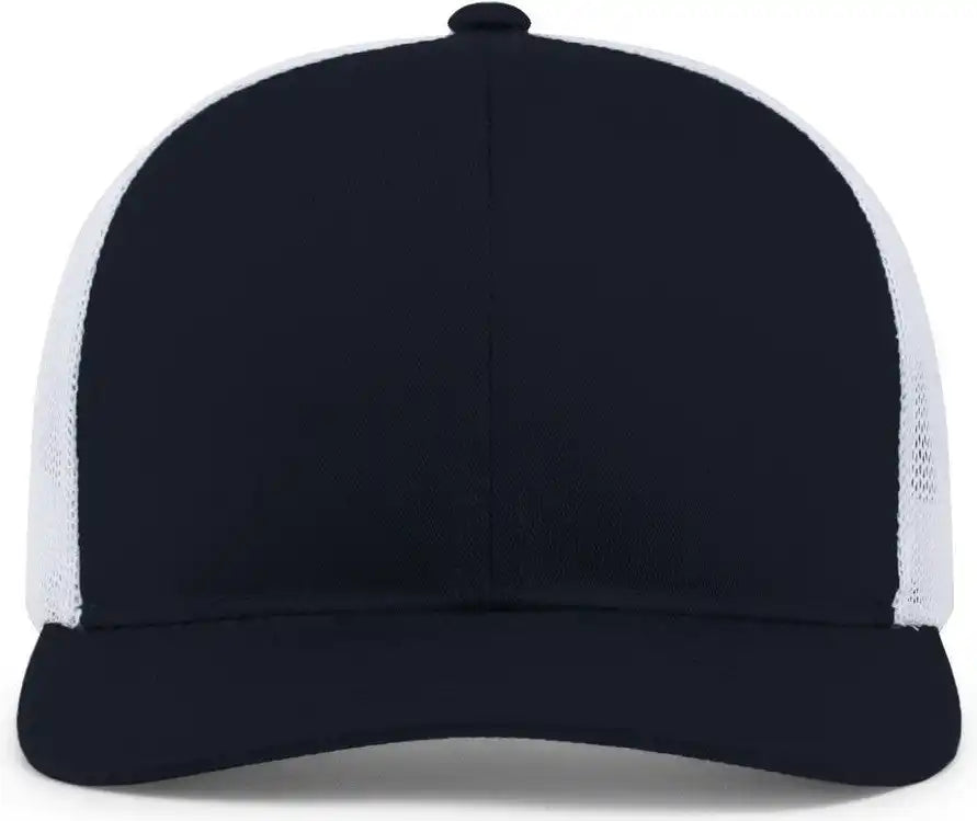 Pacific Headwear 104c Trucker Snapback Cap Navy White