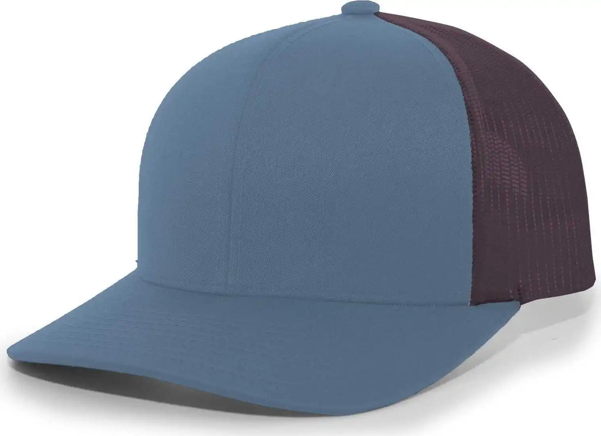 Pacific Headwear 104c Trucker Snapback Cap Ocean Blue Charcoal Navy Dark Gray / 7’’ 7 7/8’’