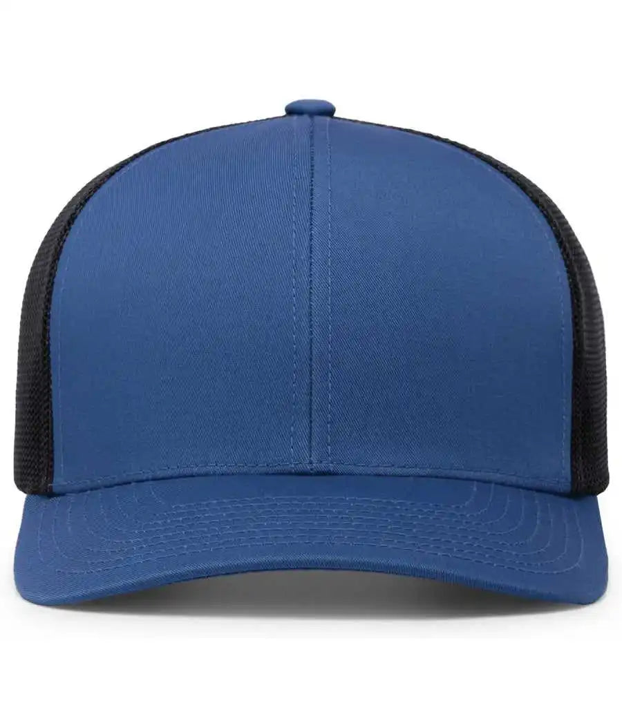 Pacific Headwear 104c Trucker Snapback Cap - Ocean Blue Charcoal - Navy Dark Gray / 7’’ - 7 7/8’’