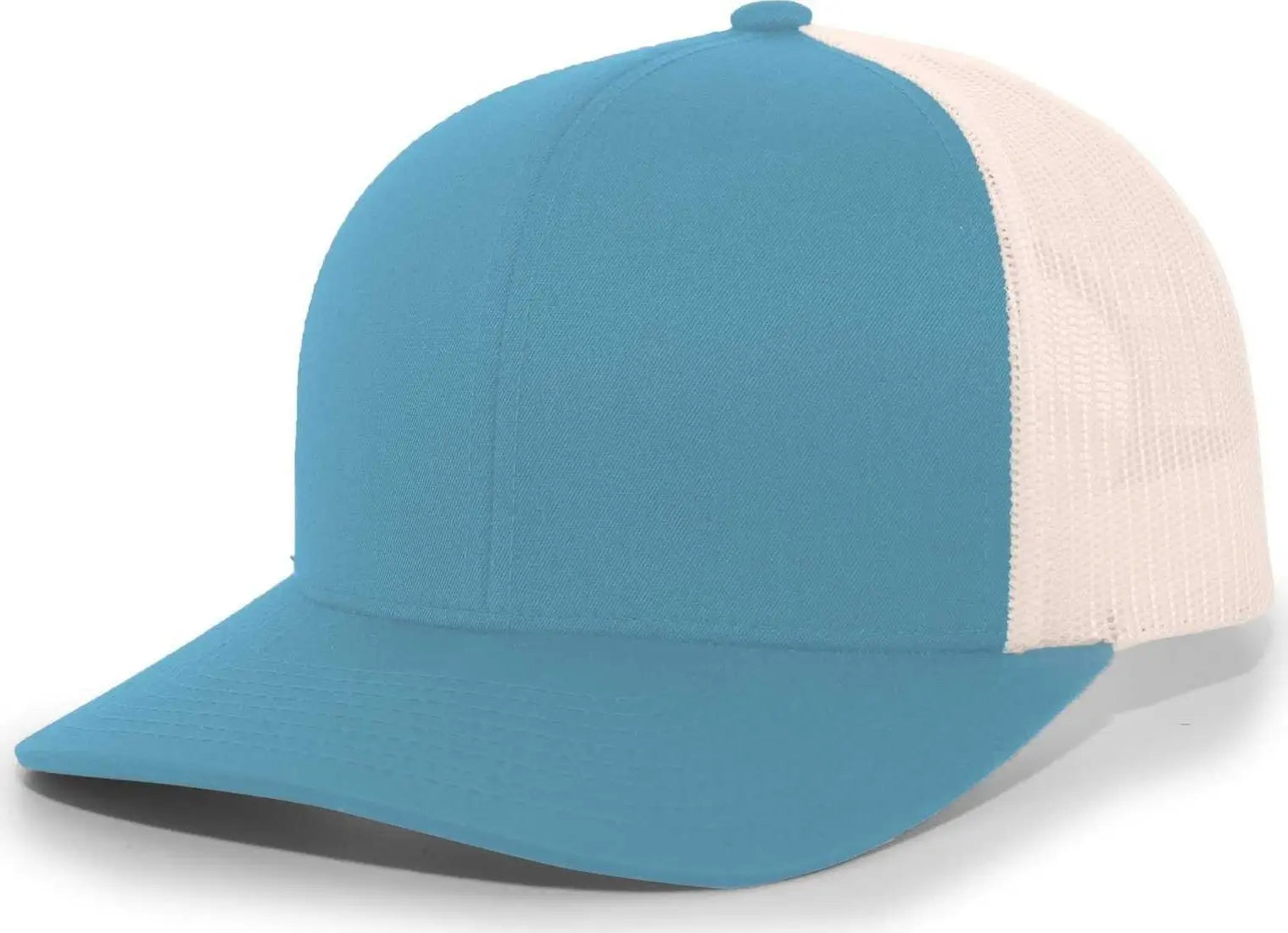 Pacific Headwear 104c Trucker Snapback Cap - Panther Teal Beige