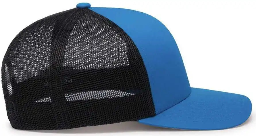 Pacific Headwear 104c Trucker Snapback Cap - Panther Teal Charcoal - Dark Gray / 7’’ - 7 7/8’’