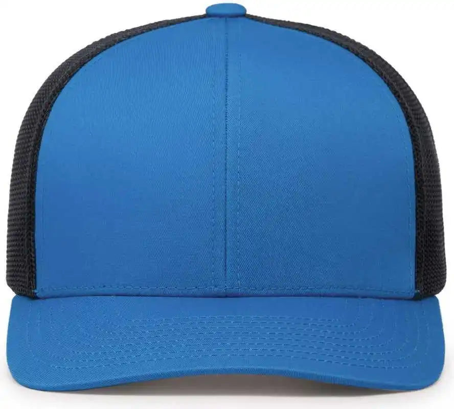 Pacific Headwear 104c Trucker Snapback Cap - Panther Teal Charcoal - Dark Gray / 7’’ - 7 7/8’’