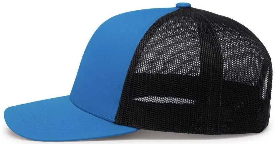 Pacific Headwear 104c Trucker Snapback Cap - Panther Teal Charcoal - Dark Gray / 7’’ - 7 7/8’’