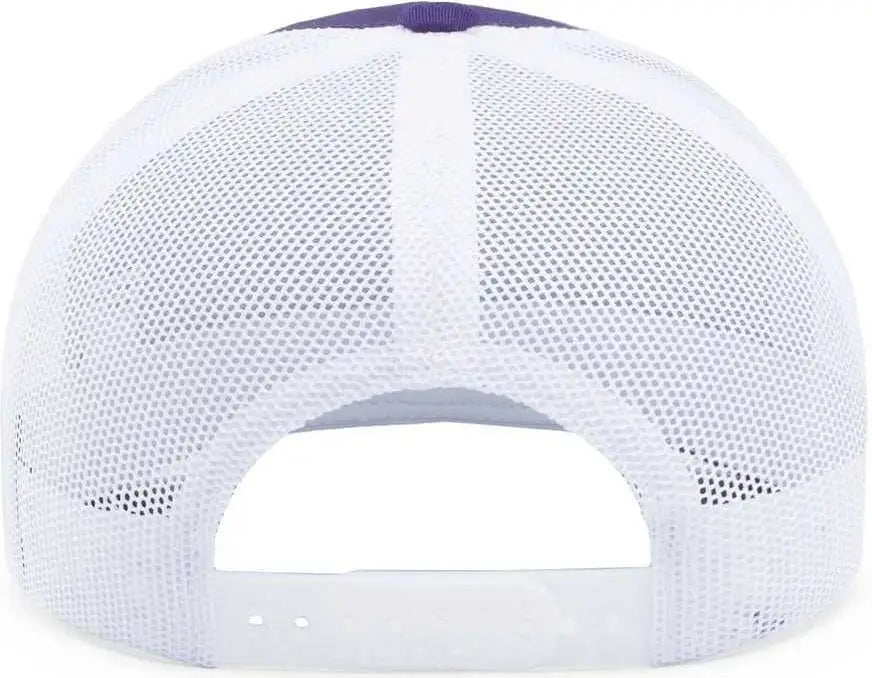 Pacific Headwear 104c Trucker Snapback Cap - Purple White - 7’’ - 7 7/8’’