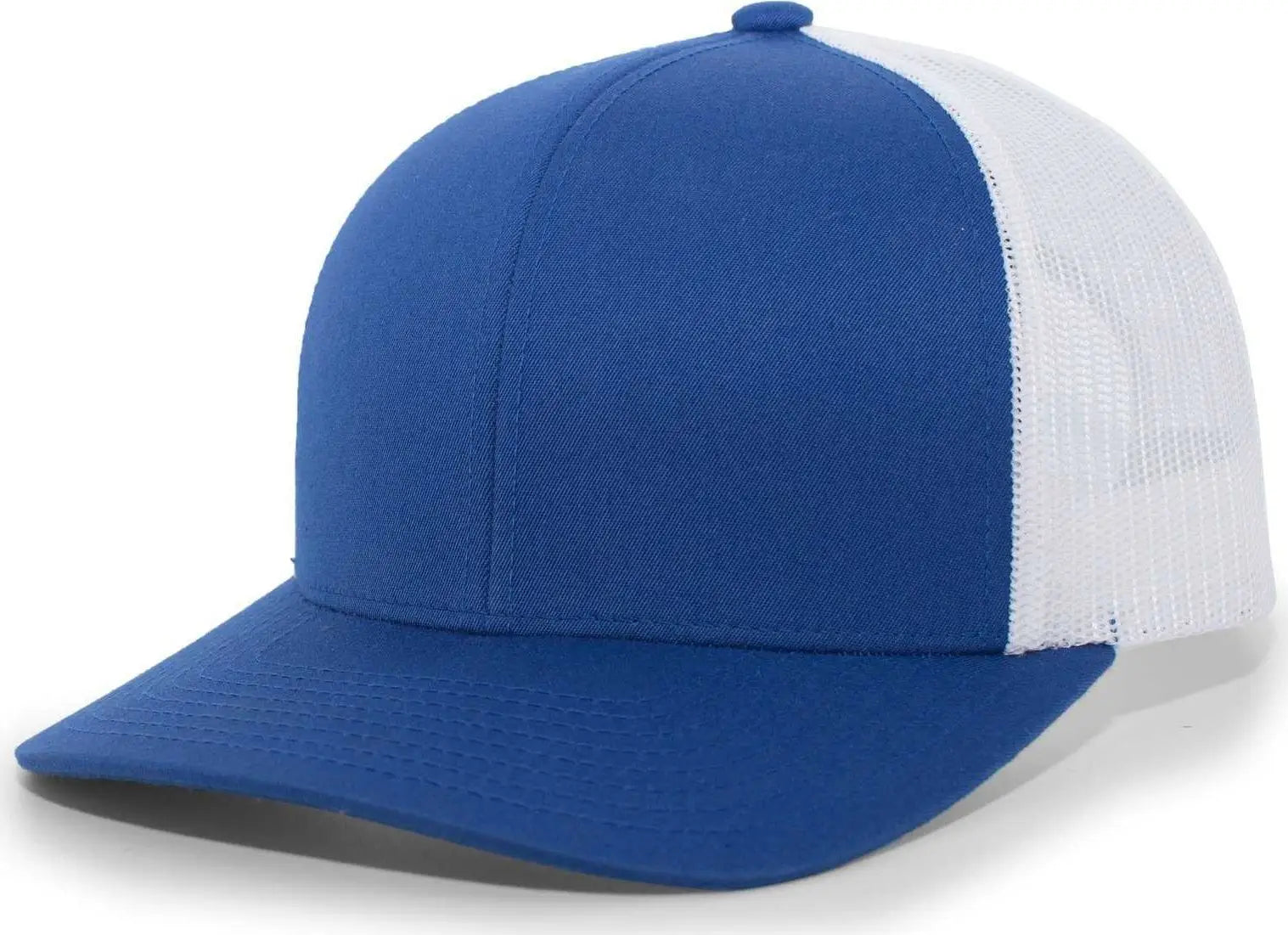 Pacific Headwear 104c Trucker Snapback Cap - Royal White