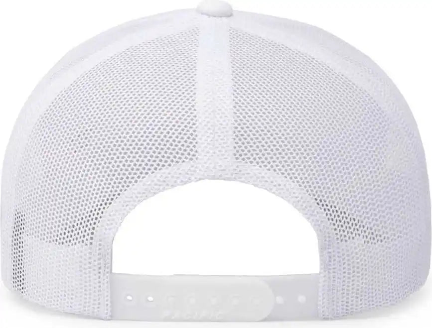Pacific Headwear 104c Trucker Snapback Cap White / 7’’ 7 7/8’’
