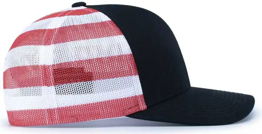 Pacific Headwear 104p Printed Trucker Cap - Navy Usa - Usa / 7’’ - 7 7/8’’
