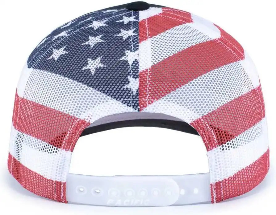 Pacific Headwear 104p Printed Trucker Cap - Navy Usa - Usa / 7’’ - 7 7/8’’